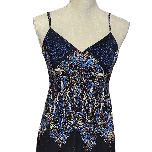 FREE PEOPLE Be My Baby Maxi Dress Womens Small Blue Boho As Seen On Full House - Picture 3 of 7